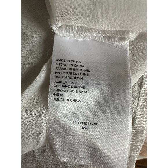 Bebe Ivory Peach Silk Layer Tunic Tank Top Embroidery Lined - Picture 9 of 10